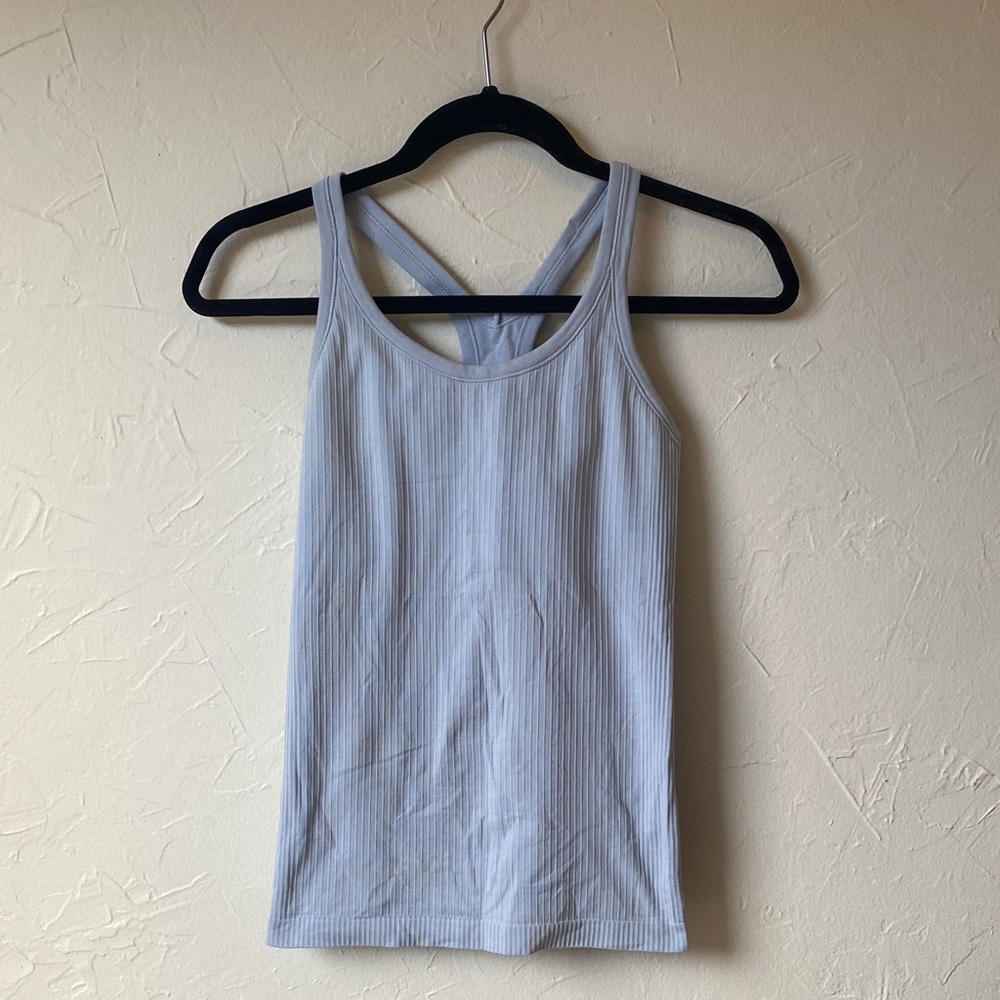Lululemon Athletica Baby Blue Ebb to Street Tank